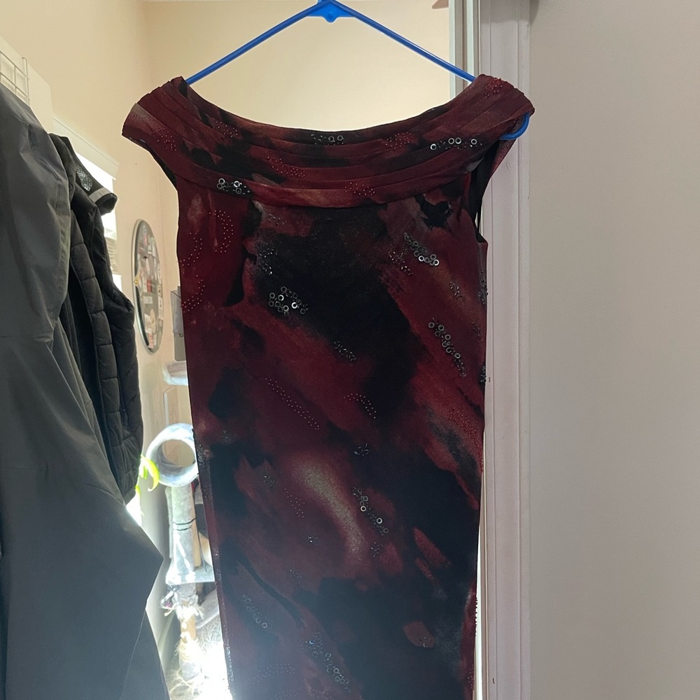 Victoria Royal floor length, open back Dress